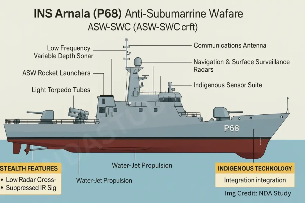 INS Arnala Commissioned 2025: India’s First Indigenous Anti-Submarine Warfare Shallow Water Craft Joins Navy 2 INS Arnala Commissioned 2025