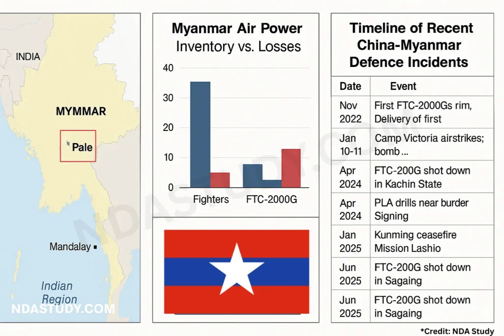 China’s FTC-2000G Fighter Shot Down in Myanmar: Shockwaves for India’s Security and Northeast 2 China's FTC-2000G Fighter Shot Down in Myanmar