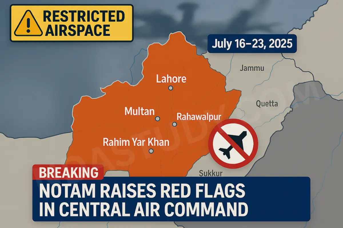NOTAM Raises Red Flags in Central Air Command