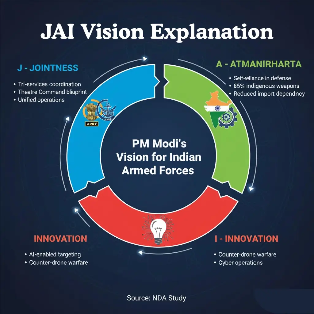 Exercise Trishul 2025: India Deploys 20,000+ Troops in Massive 12-Day Tri-Services War Drill Near Pakistan Border 3 JAI Vision Explanation by NDA Study