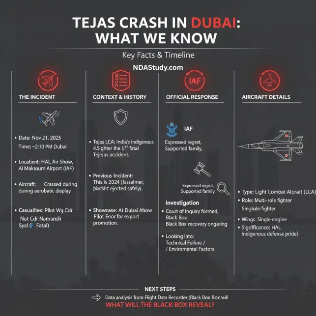 Tejas Fighter Jet Crashes at Dubai Air Show 2025