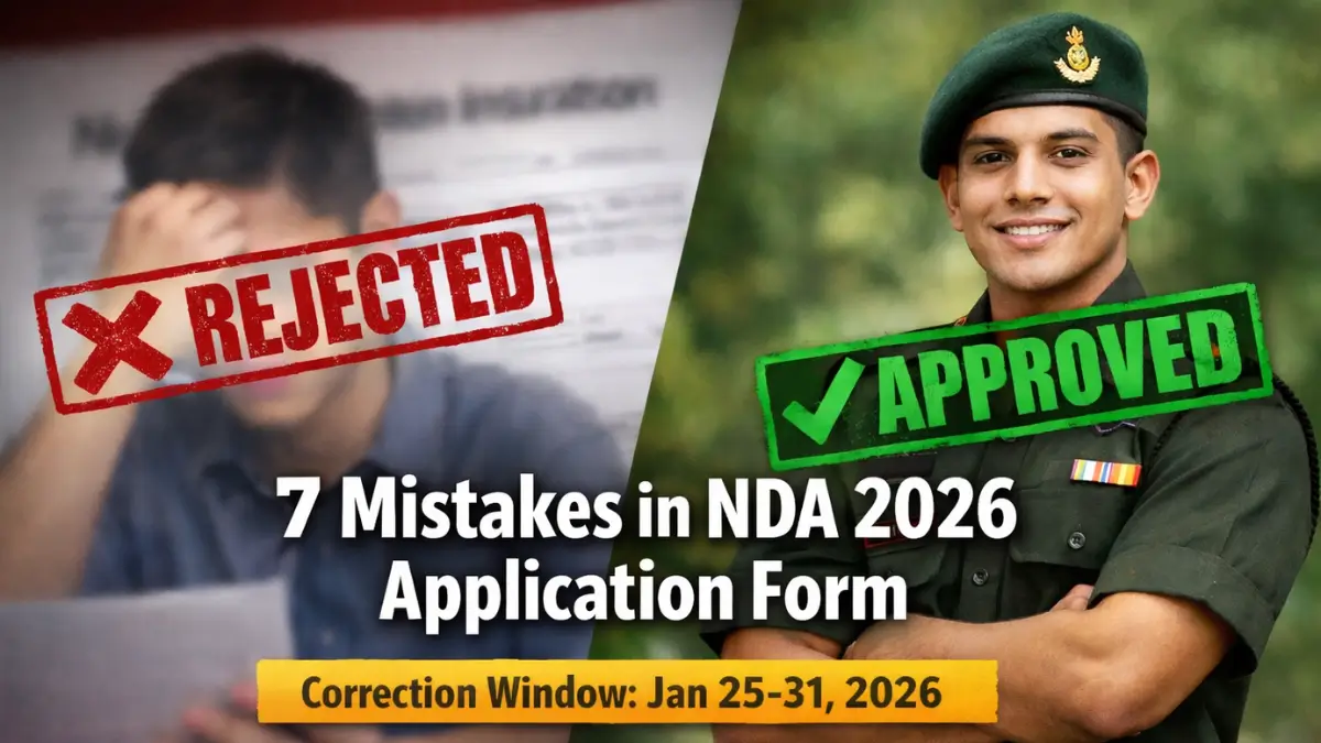 7 mistakes in NDA 2026 application form that cause instant rejection comparison