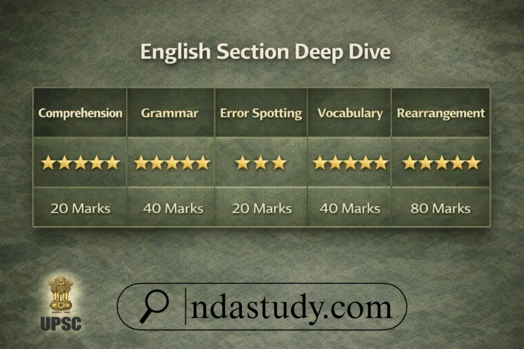 NDA GAT Syllabus 2026: Complete English + GK Guide to 600 Marks Success 2 NDA GAT general knowledge 400 marks distribution physics 100 chemistry 60 history 80 geography 80